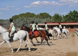 Cada alumno con su caballo asignado